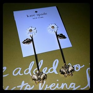 Kate spade into the blooms daisy bee drop earrings
